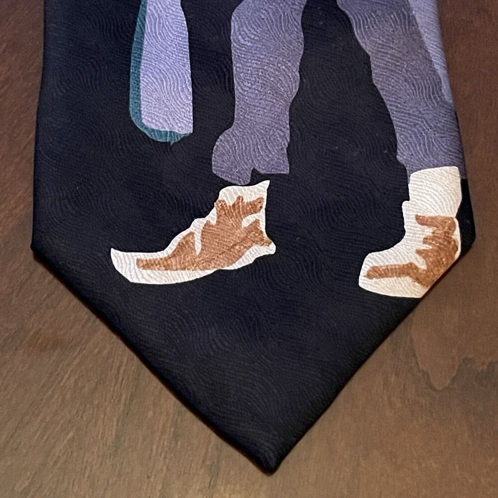 Vintage Wild Ties humbug Hand Made 100% Silk Men’s Neck Tie Made In China